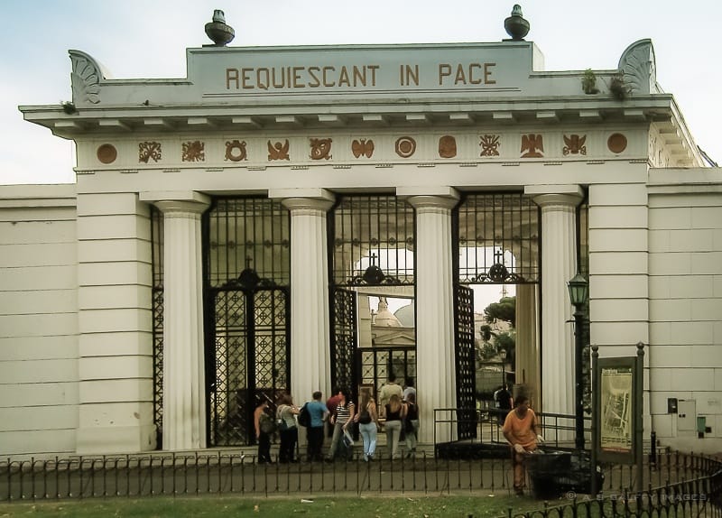 La Recoleta Cemetery Entrance